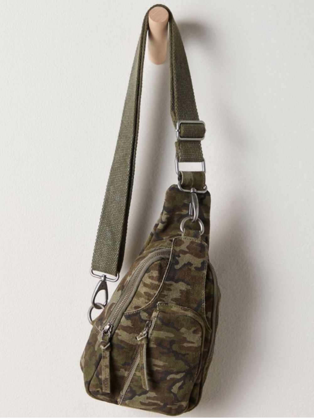 Free People Camo Hudson Sling Bag